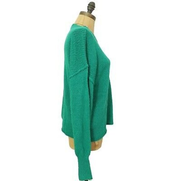 Abound Drop Shoulder Pullover Sweater Top Size L Crew Green Lake NEW Tag B41 - Picture 4 of 6